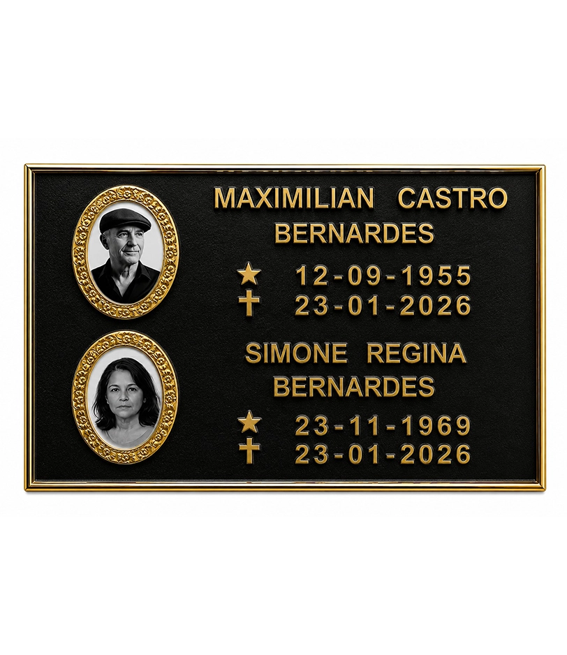 Placa personalizada produzida pela Arca Fundição 10