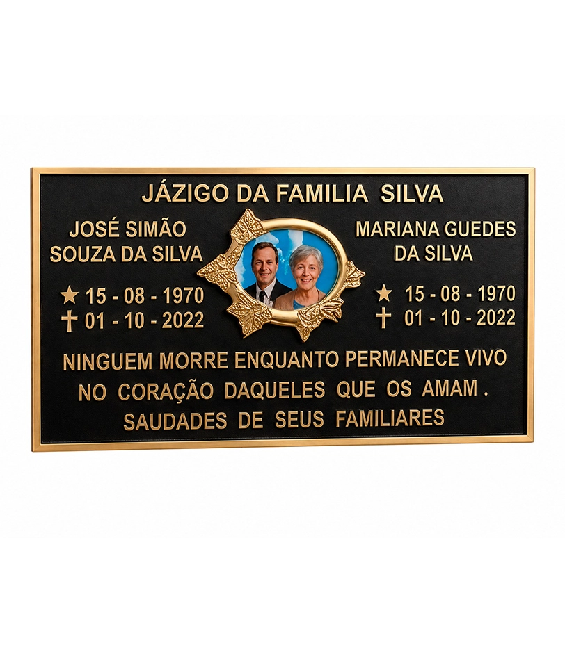 Placa personalizada produzida pela Arca Fundição 12