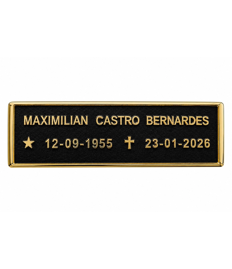 Placa personalizada produzida pela Arca Fundição 14