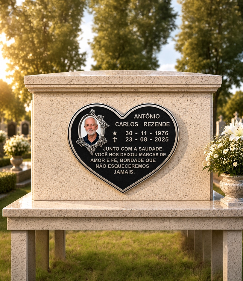 Placa personalizada produzida pela Arca Fundição 19