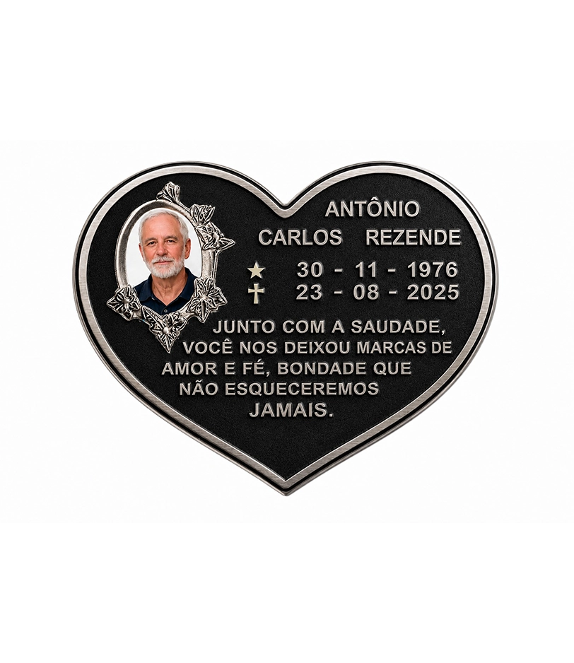 Placa personalizada produzida pela Arca Fundição 20