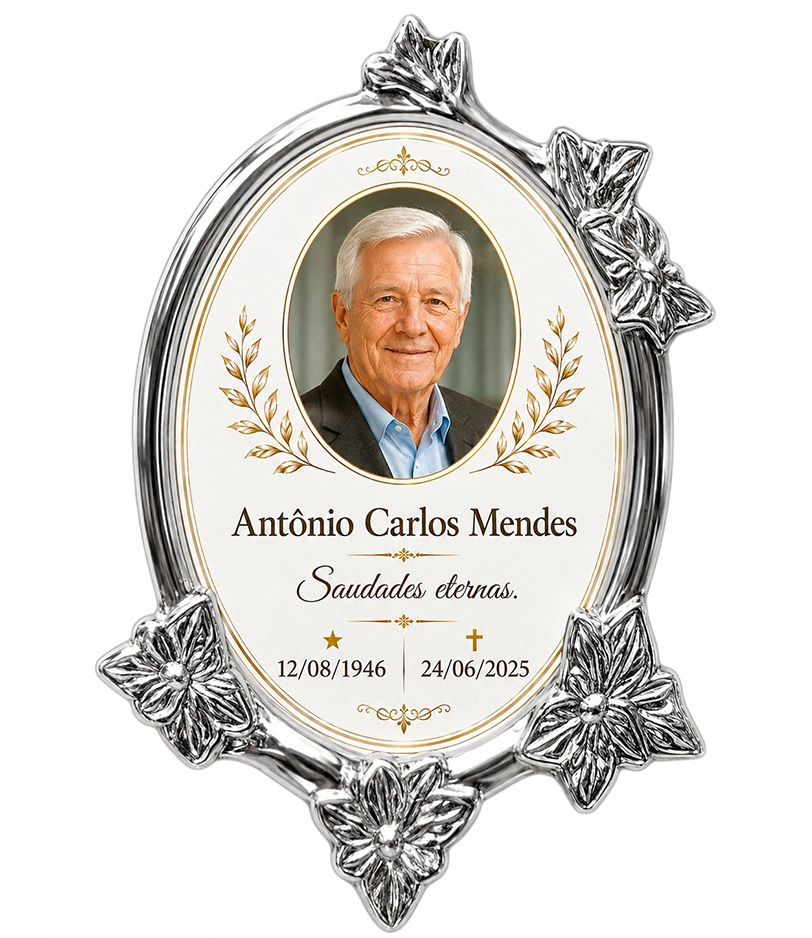 Placa personalizada produzida pela Arca Fundição 24