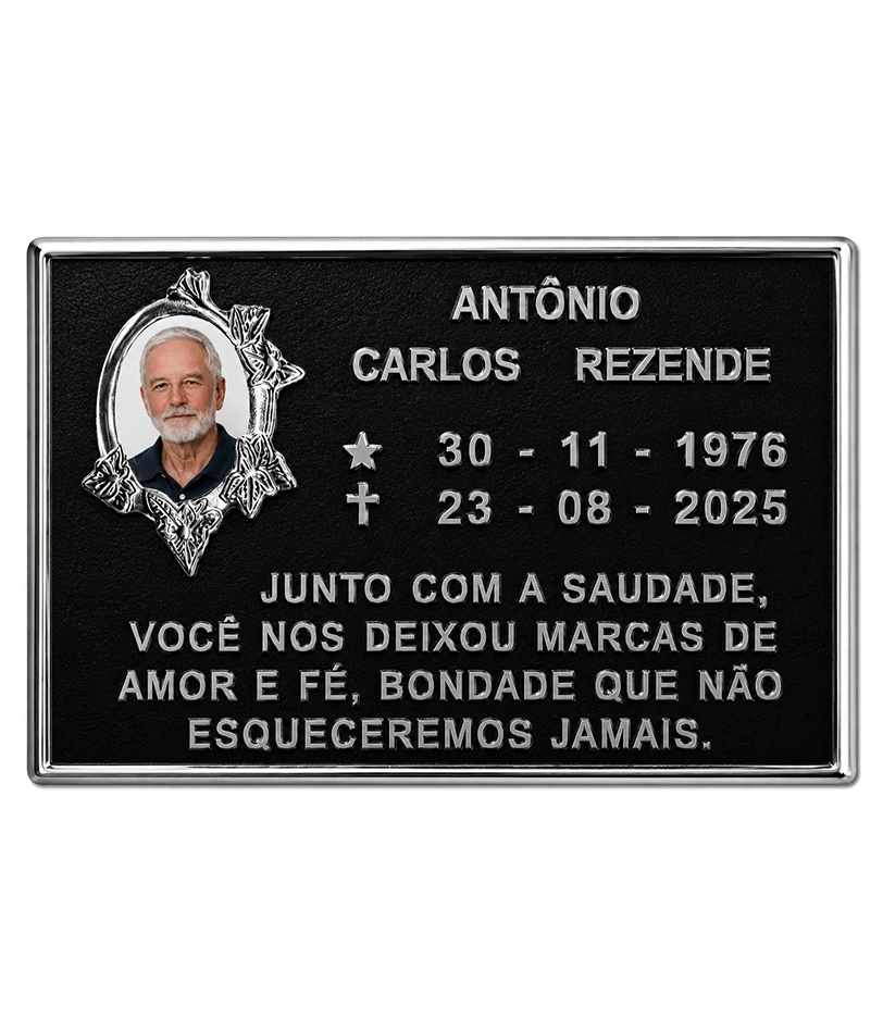 Placa personalizada produzida pela Arca Fundição 30
